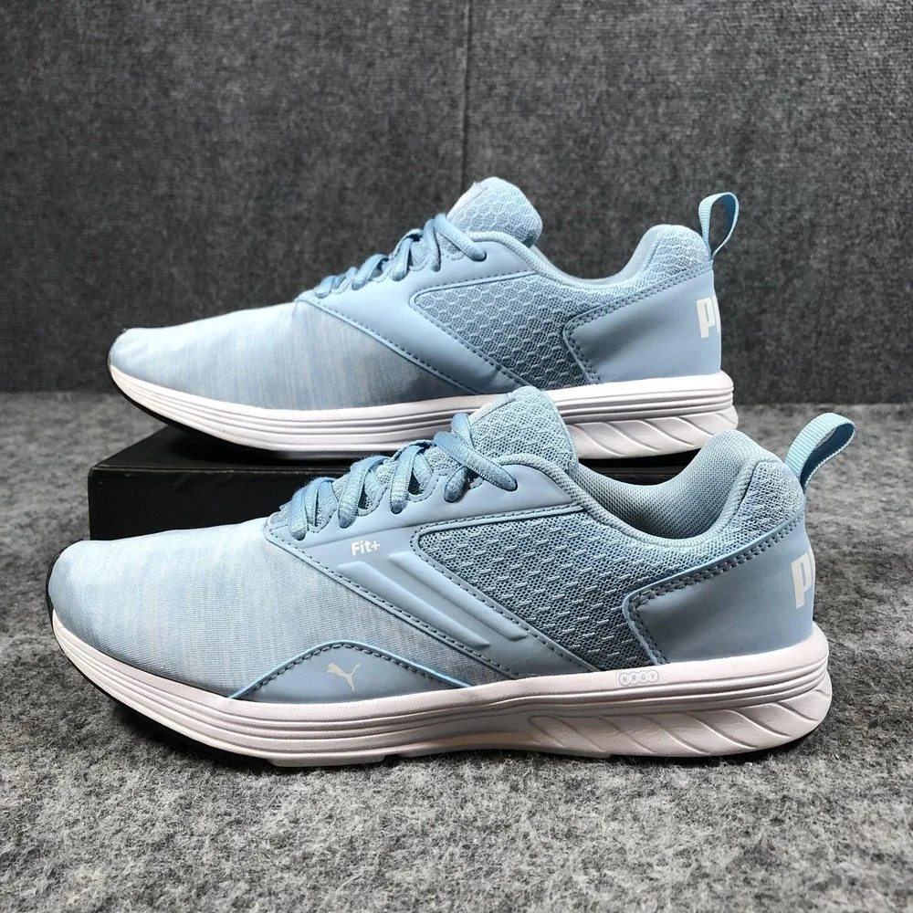 Puma NRGY Fit+ Shoes Mens Size‎ 7 Light Blue Mesh Running Sneakers 190556-14